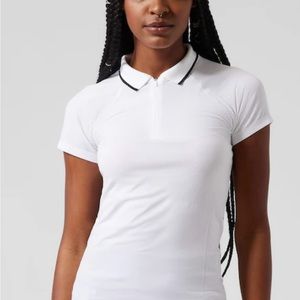 Athleta Momentum Seamless Polo Tee size small NWT